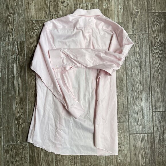 2/$18 SALE! Daniel Cremieux Button Up Shirt Mens 17.5 Pink Slim Fit Business - Picture 7 of 7